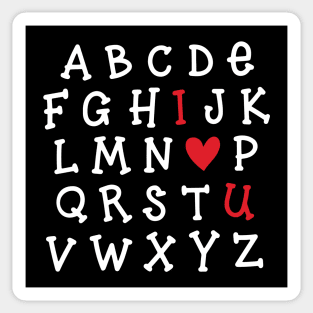 I Love You Alphabet Sticker